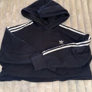 adidas Black and White Women's Hoodie Sweater